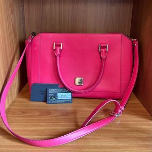 MCM 2way Leather Crossbody/Handbag Pink with authenticity card